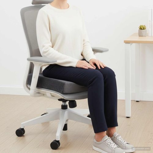 Възглавница за сядане Сив 40 x 40 x 10 см PU пяна