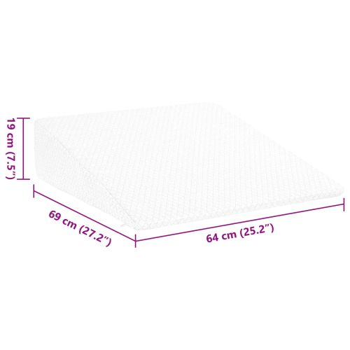 Възглавница за лагер Бяло 69 x 64 x 19 см Мемори пяна