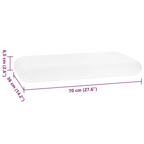 Възглавница за спане Бяло 70 x 36 x 6,5 см Мемори пяна