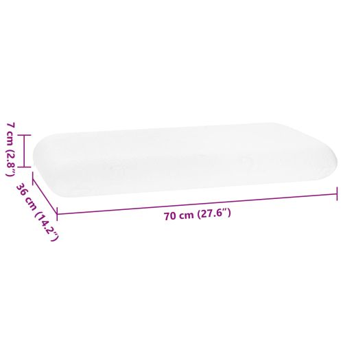 Възглавница за спане Бяло 70 x 36 x 13 см Мемори пяна