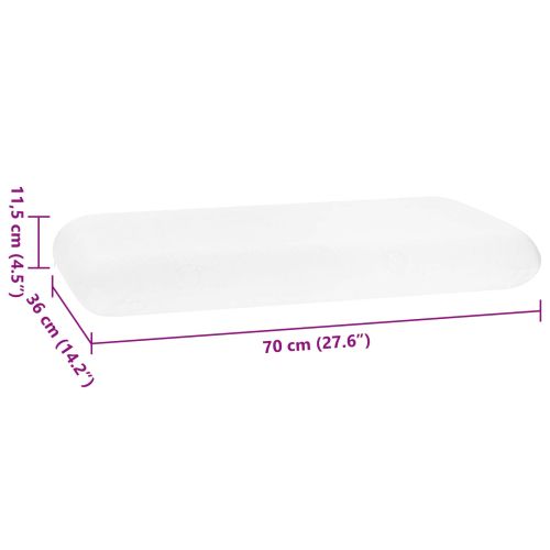 Възглавница за спане Бяло 70 х 36 х 11,5 см Мемори пяна