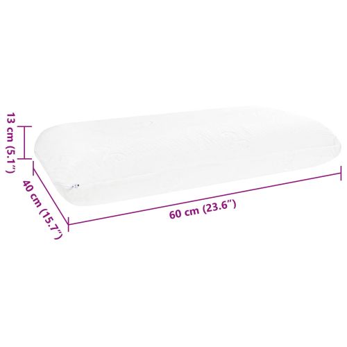 Възглавница за спане Бяло 60 x 40 x 13 см Гелова мемори пяна