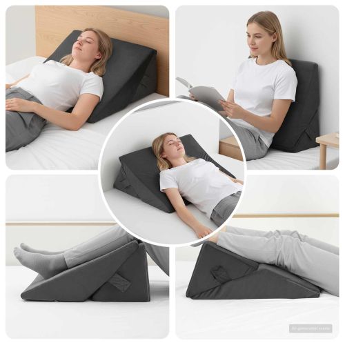 Възглавница за лагер Сив 55 x 55 x 26 см Мемори пяна