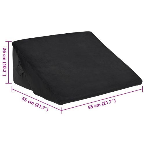 Възглавница за лагер Черно 55 x 55 x 26 см Мемори пяна