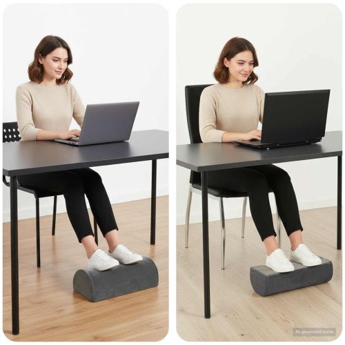 Възглавница за повдигане на крака Сив 42 x 18 x 13 см PU пяна