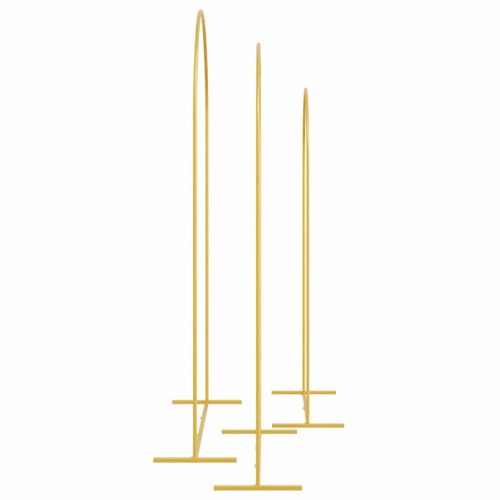 Сватбена арка 3 pcs Златист Стомана