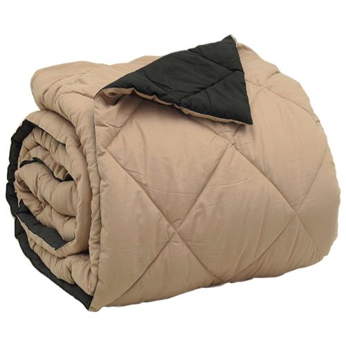 Пълно годишно юрганче Черно и таупе 200 x 200 cm Микрофибър