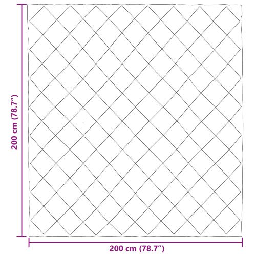 Пълно годишно юрганче Черно и таупе 200 x 200 cm Микрофибър
