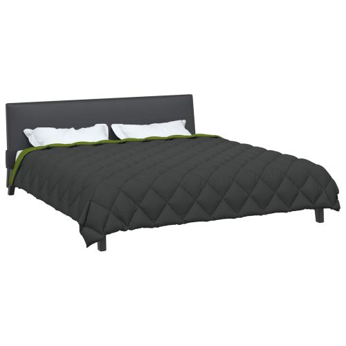 Зимен юрган Зелен и антрацит 220 x 240 cm Микрофибър