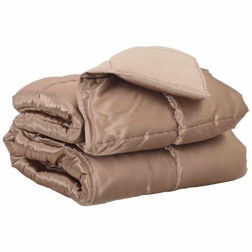 Пълно годишно юрганче Златист 240 х 260 см Сатен и микрофибър