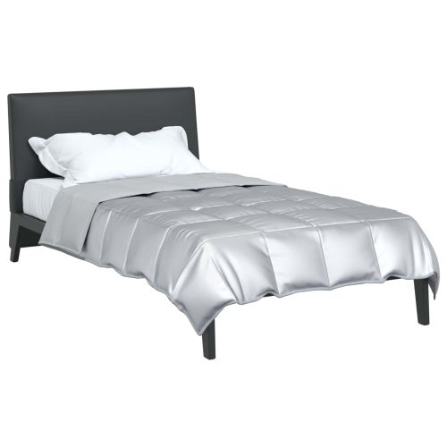 Пълно годишно юрганче Сребрист 140 x 200 cm Сатен и микрофибър