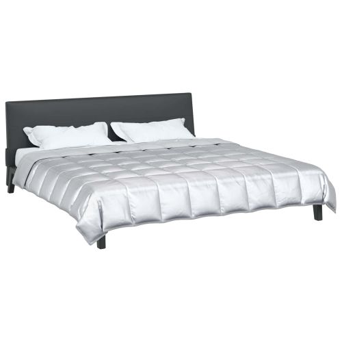 Пълно годишно юрганче Сребрист 200 x 240 cm Сатен и микрофибър