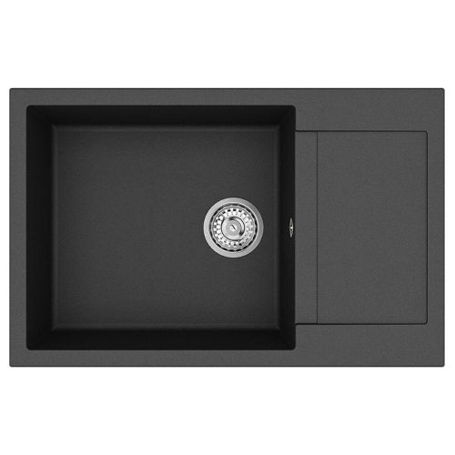 Мивка Черно 780 x 500 мм 80% Кварц и 20% Смола