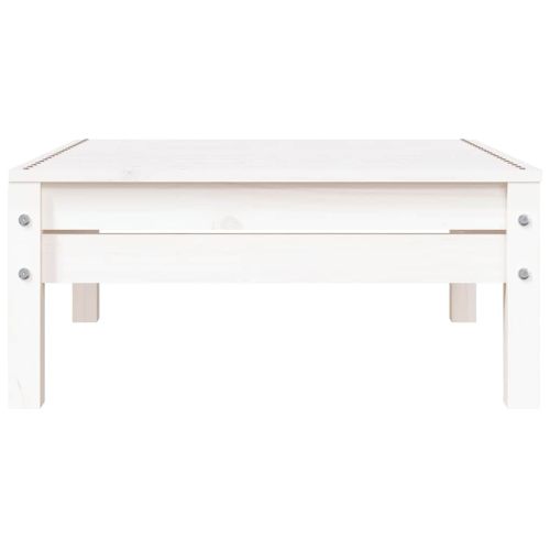 Градински диван, 3-местен, бял, бор масив