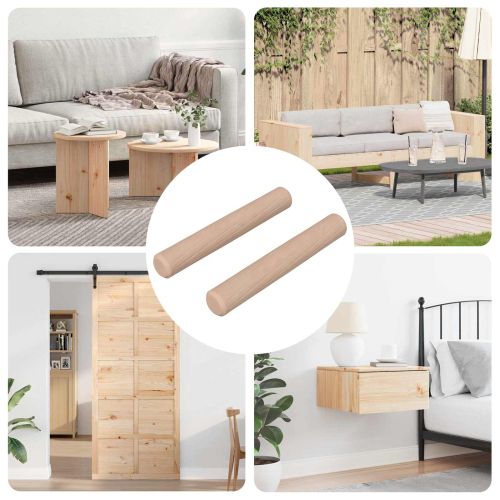 Дървени дюбели 2 pcs Естествен Ø 6 x 40 мм Масивно дърво