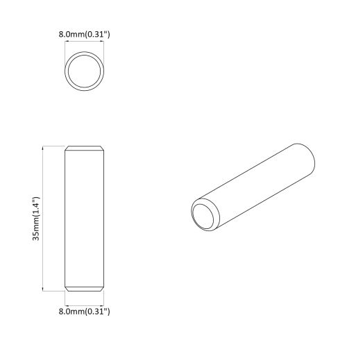 Дървени дюбели 12 pcs Кафяво Ø8 x 35 мм Масивна дървесина