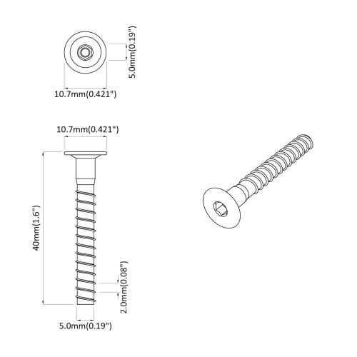 Винтове confirmat 5000 pcs Сребрист Метал