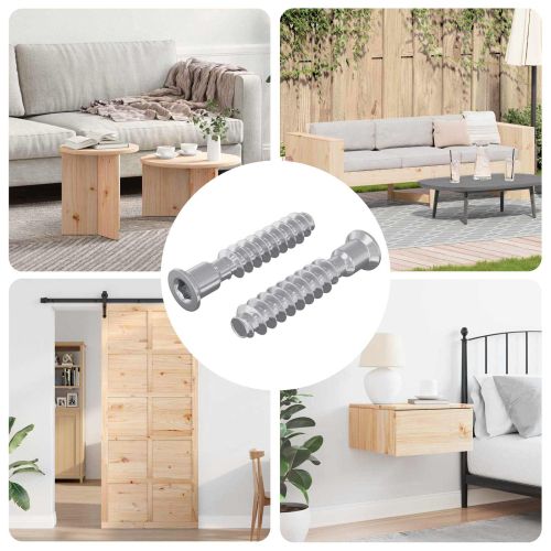 Капачков винт 2 pcs Сребрист M7 x 40 мм Стомана