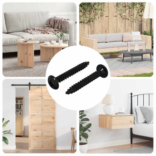 Нокът за пробиване 2 pcs Черно M4 x 28 мм Стомана