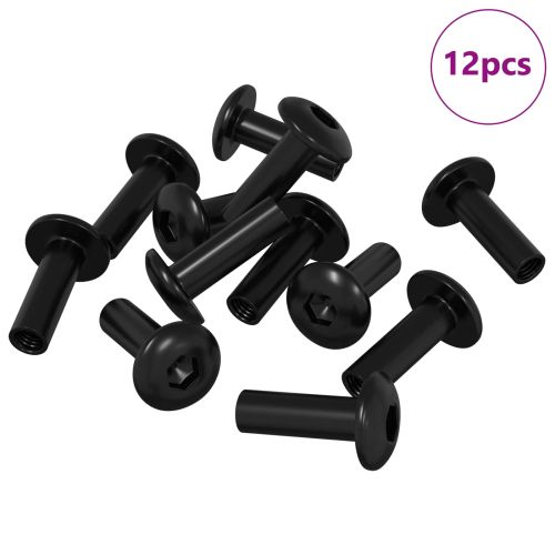 Гайки сSleeve 12 pcs Черен M4 x 14,5 мм Метал