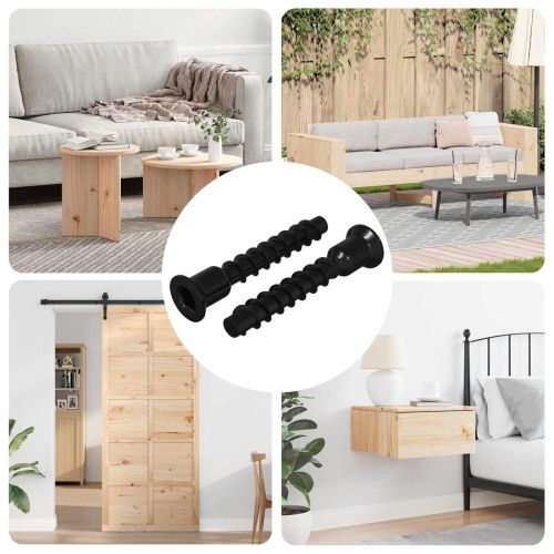 Гнездова капачка с главичка 2 pcs Черно 7 x 40 мм Желязо