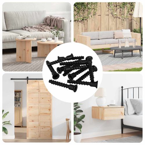 Гнездова капачка с главичка 3072 pcs Черно 7 x 40 мм Желязо