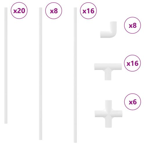 PVC Тръба 2 pcs Бяло 12,2 x 1,8 x 500 мм PP и PE