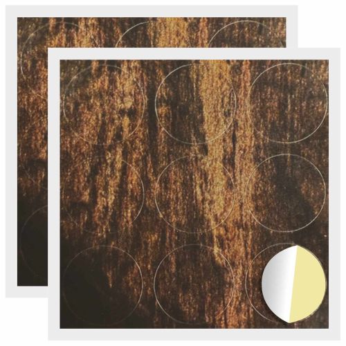 Самозалепваща корица за винтове 2 pcs Старо дърво Ø 20 x 0,5 мм