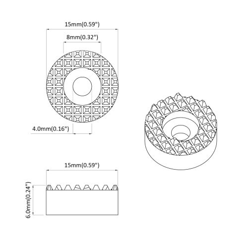 Протектори за крака на стол 2 pcs Прозрачен Ø 15 x 16 мм ПВЦ