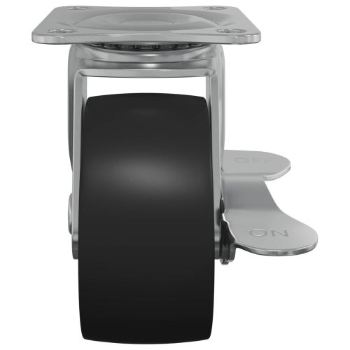 Кастър 12 pcs Черен и сребрист 50,7 x 50,7 x 24,4 мм