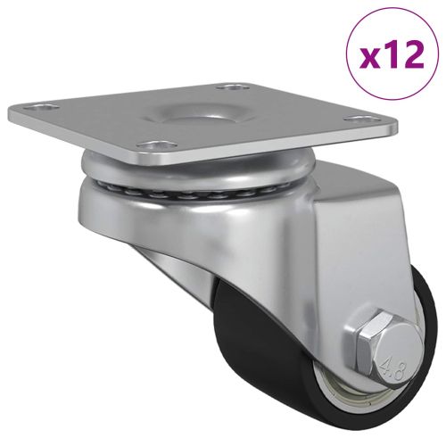 Кастър 12 pcs Сребрист 44,1 х 44,1 х 1,95 мм Найлон