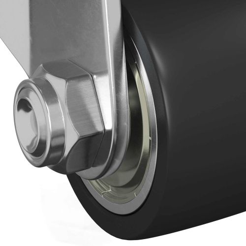 Кастър 12 pcs Сребрист 44,1 х 44,1 х 1,95 мм Найлон