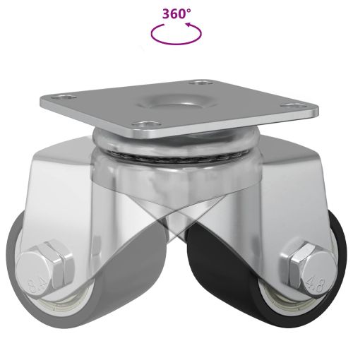 Кастър 12 pcs Сребрист 44,1 х 44,1 х 1,95 мм Найлон