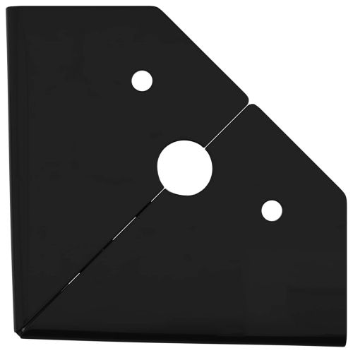 Крака за мебели 2 pcs Черно 54,1 x 54,1 x 100 мм Желязо