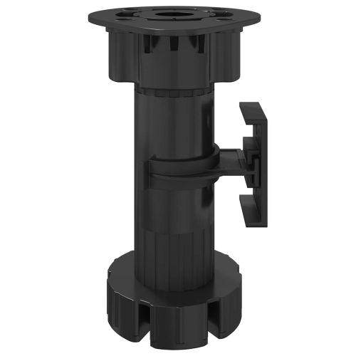 Крака за мебели Регулирума 2 pcs Черно 46 x 46 x 128 mm ПП