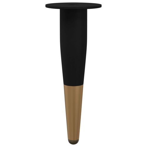 Крака за мебели 2 pcs Черен и златен Ø 40 x 98 мм Желязо