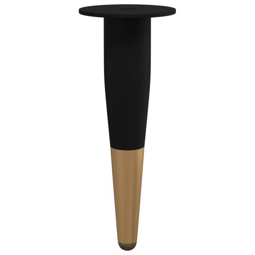 Крака за мебели 12 pcs Черен и златен Ø 40 x 98 мм Желязо