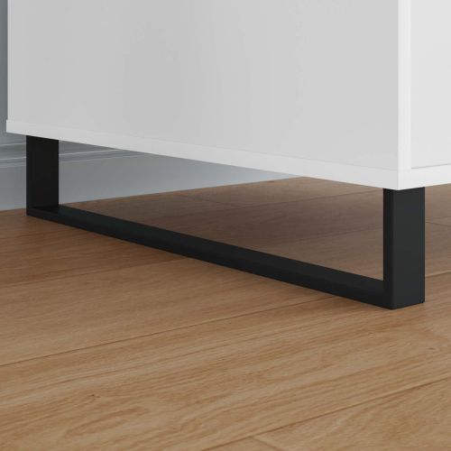 Крака за мебели 12 pcs Черно 596 x 40,5 x 100 мм Желязо