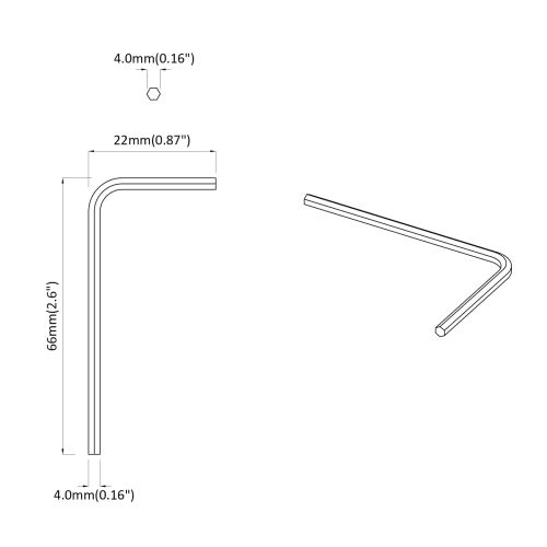 Хекс ключ 2118 pcs Сребрист 32 x 86 мм Стомана