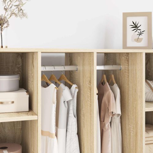 Тръба за дрешник 2 pcs Сребрист 764 x 15 x 29 мм