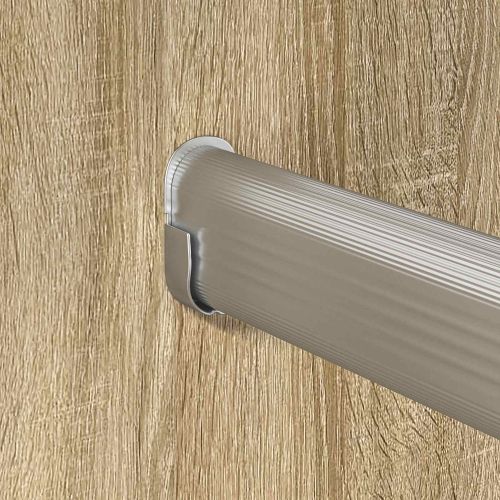 Тръба за дрешник 2 pcs Сребрист 764 x 15 x 29 мм