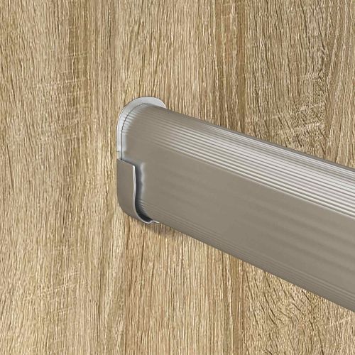 Тръба за дрешник 2 pcs Сребрист 764 x 15 x 29 мм