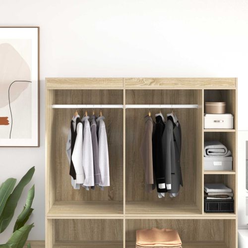 Тръба за дрешник 2 pcs Сребрист 764 x 15 x 29 мм