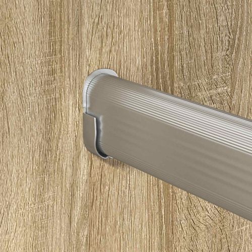 Тръба за дрешник 12 pcs Сребрист 764 x 15 x 29 мм