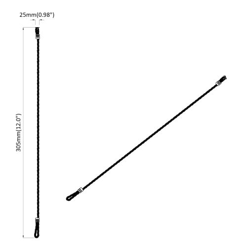Въже за катерене Кафяво Ø25 x 305 мм Найлон