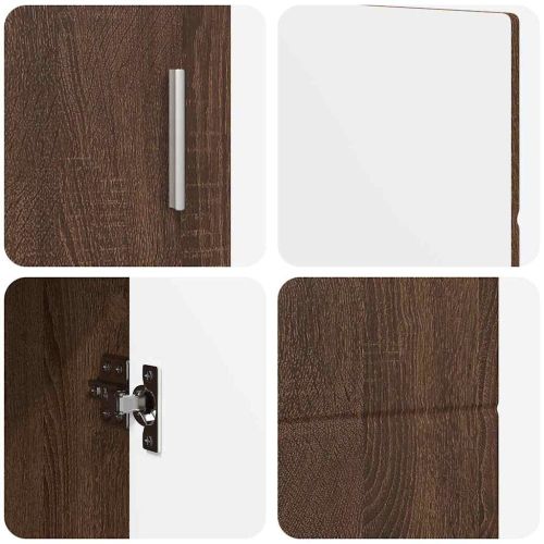 Служебен шкаф с рафт FLORIN Кафяв дъб 88,5 x 30,5 x 55,5 см