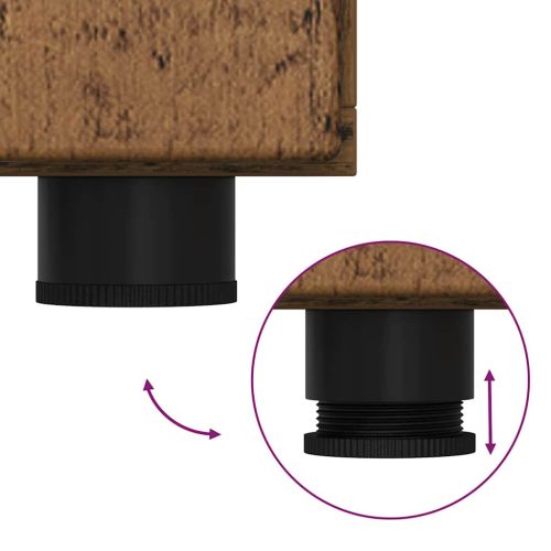 Служебен шкаф с рафт FLORIN Старо дърво 88,5 x 30,5 x 55,5 см