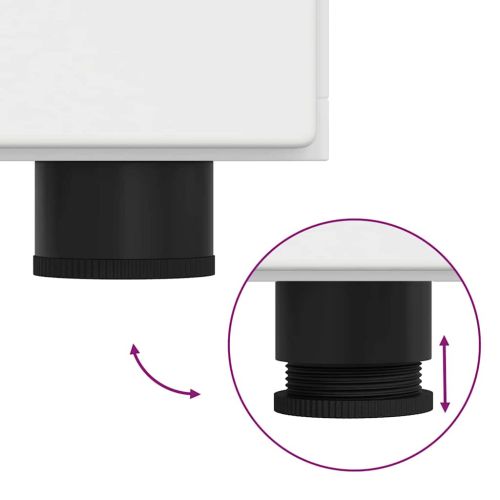 Служебен шкаф FLORIN Бяло 88,5 x 30,5 x 73 см Инженерно дърво