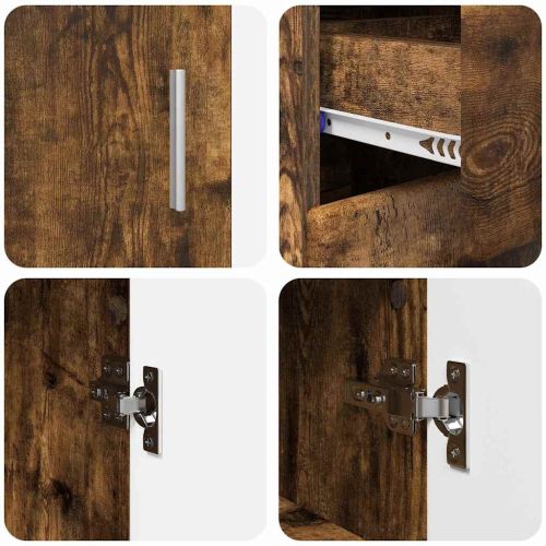 Служебен шкаф с рафт FLORIN Димян дъб 88,5 x 30,5 x 73 см