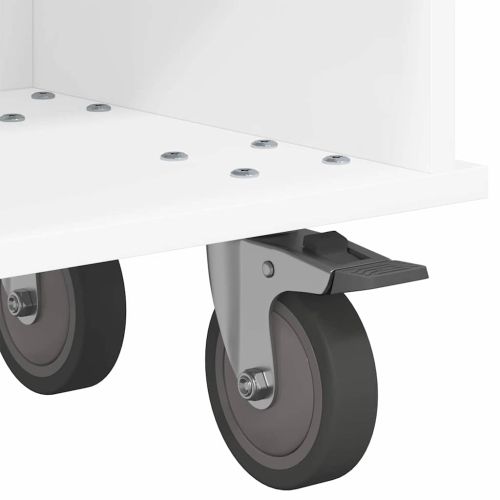 ТВ стойка Бяло 100 x 35 x 35 см Инженерно дърво